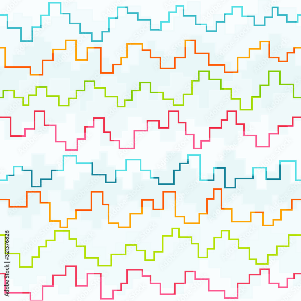 colored pixel zigzag seamless pattern colored pixel zigzag seamless pattern