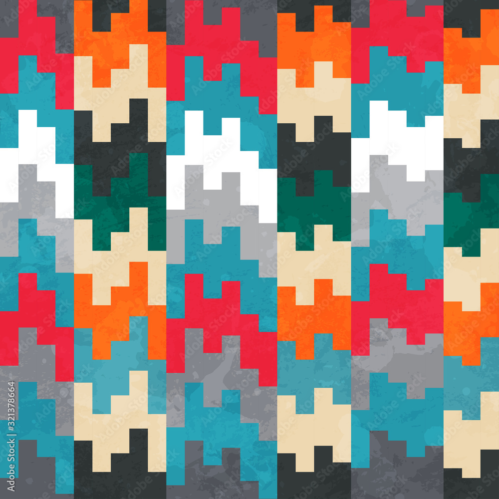 retro pixels seamless pattern retro pixels seamless pattern