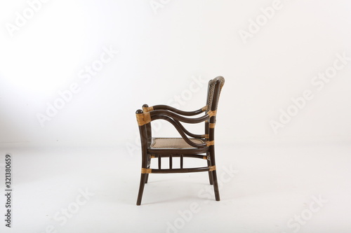 In some Asian countries and China  craftsmen use cane or wicker furniture on a white background. It can make people relaxed and happy. Usually this material can be used for backrest  rocking chair  ta