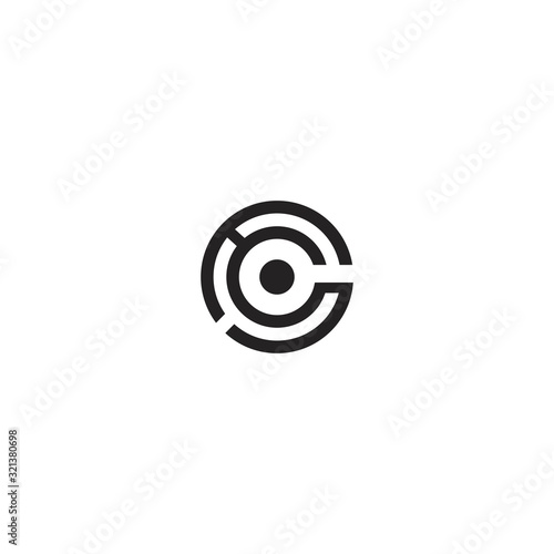 C initial logo design template.