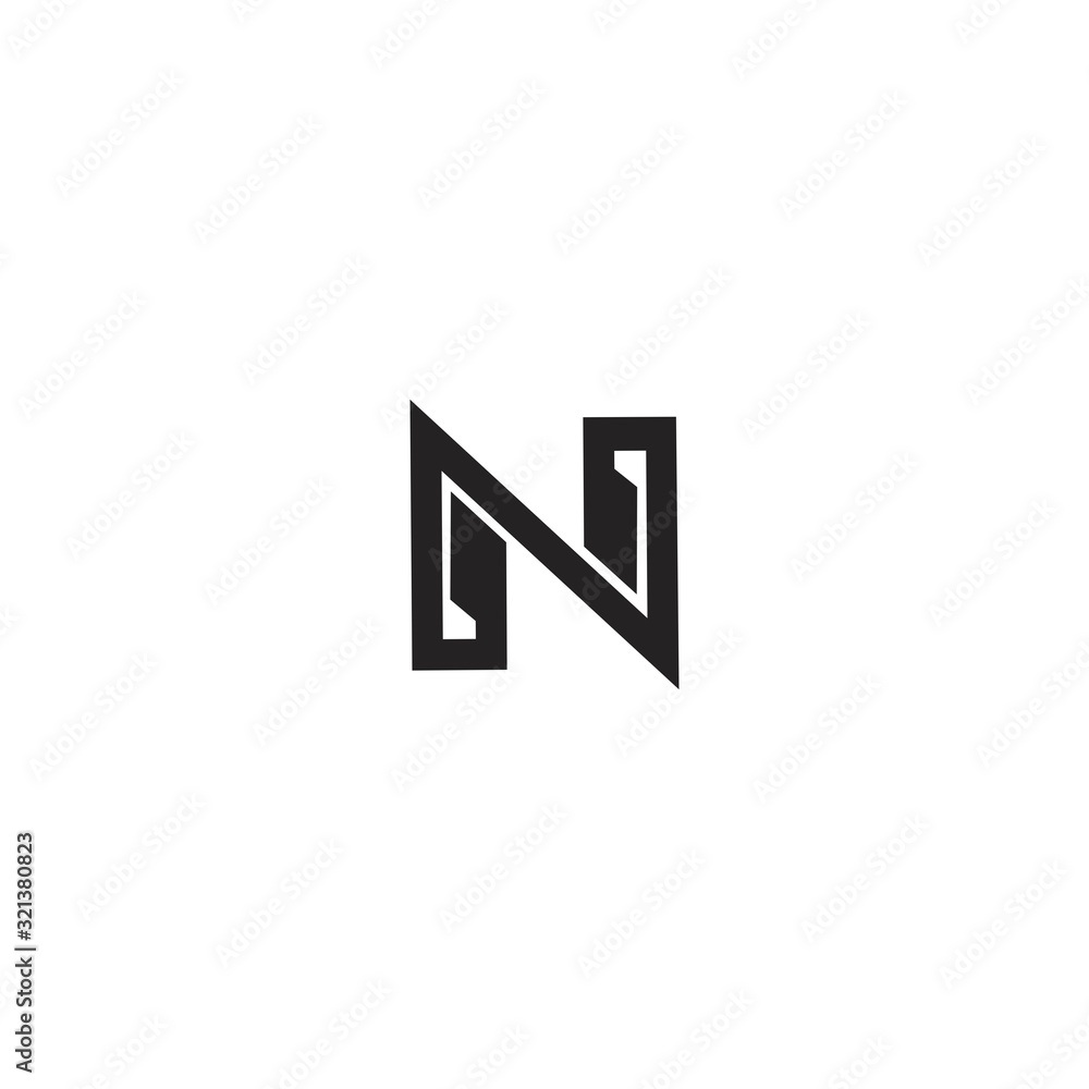 Fototapeta premium N initial logo design template