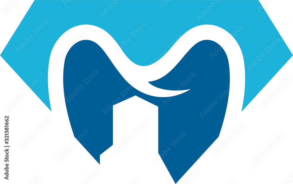 City Dental abstrack blue logo design City Dental abstrack blue logo design