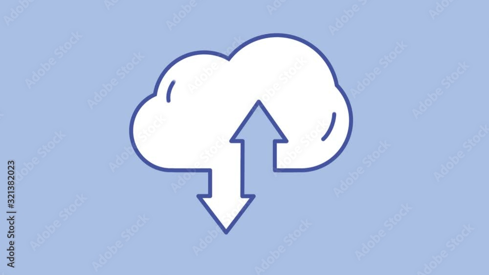 Cloud sharing line icon on the Alpha Channel Cloud sharing line icon on the Alpha Channel