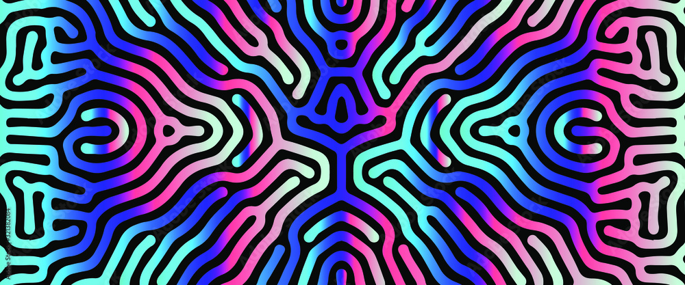 Holographic fluid, drops and blobs on dark background. Psychedelic spiritual background, concept illustration of hallucination or visual illusion. Holographic fluid, drops and blobs on dark background. Psychedelic spiritual background, concept illustration of hallucination or visual illusion.