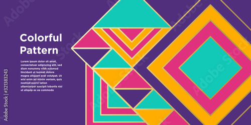 Fototapeta Kolorowe tło geometryczne