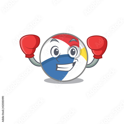 mascot character style of Sporty Boxing beach ball