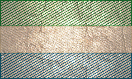 Sierra Leone national thin line style flag. Celebration card template for independence day.