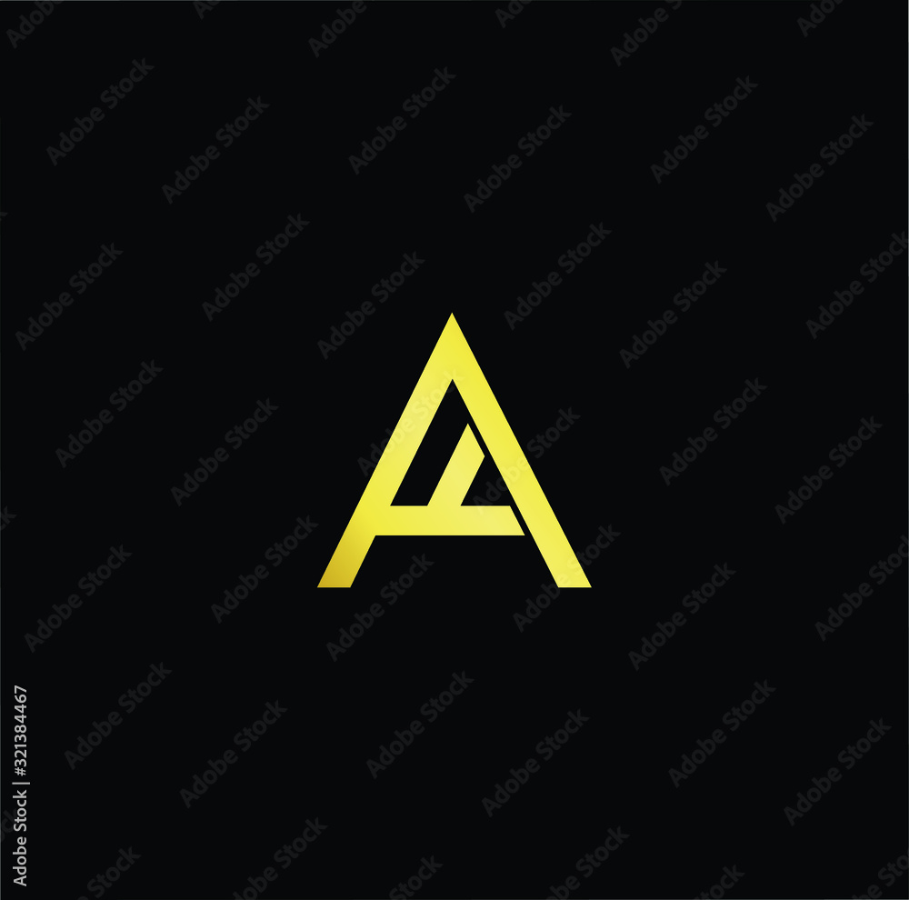 Outstanding professional elegant trendy awesome artistic black and gold color A AA initial based Alphabet icon logo. Outstanding professional elegant trendy awesome artistic black and gold color A AA initial based Alphabet icon logo.