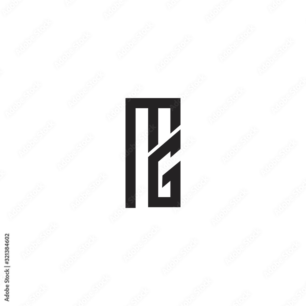 Obraz premium MG M G logo icon design template elements