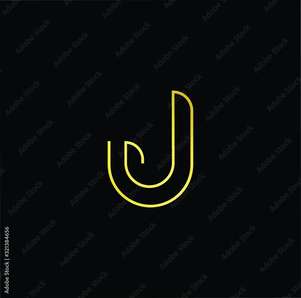 Outstanding professional elegant trendy awesome artistic black and gold color J JJ initial based Alphabet icon logo. Outstanding professional elegant trendy awesome artistic black and gold color J JJ initial based Alphabet icon logo.
