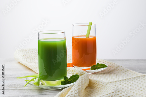 Healthy freshly made vegetable juices, antioxidants, fitness drinks