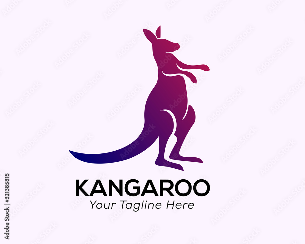 Fighting kangaroo logo design inspiration