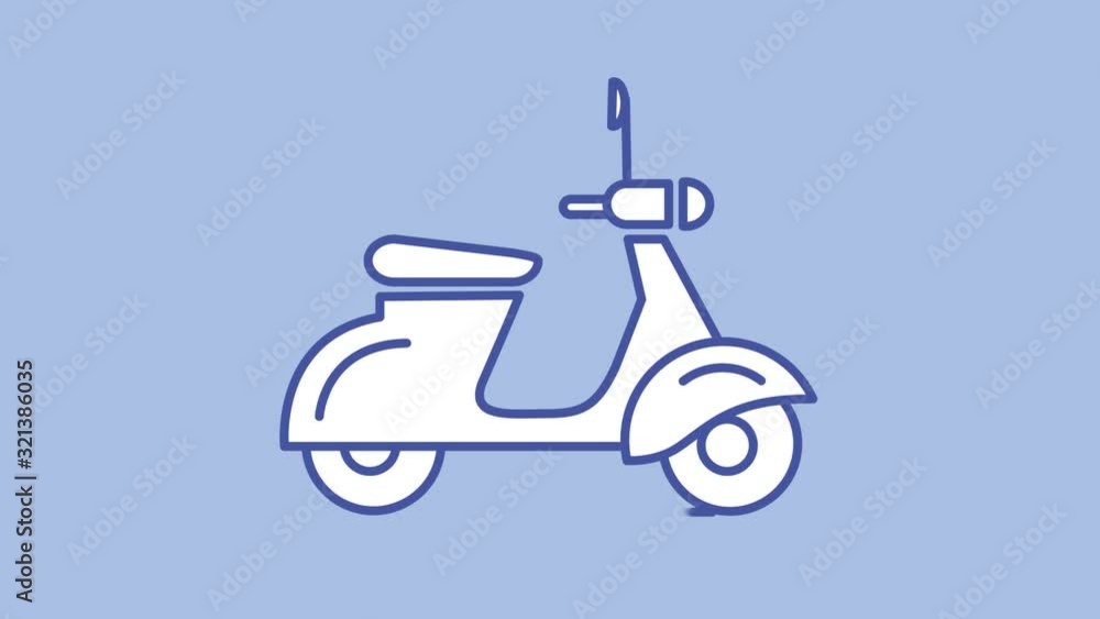 Motorcycle line icon on the Alpha Channel Motorcycle line icon on the Alpha Channel