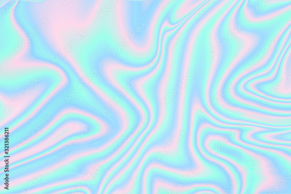 Obraz premium Abstract holographic background. Digital art. Futuristic holographic. Wonderful background in Holographic Foil. Modern surface design style. Packaging wrap paper. Banner, greetings card, poster