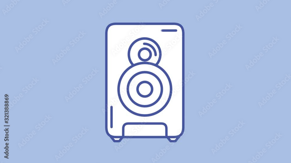 Speaker line icon on the Alpha Channel Speaker line icon on the Alpha Channel