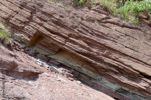 Rocky textures at Hopewell Rocks, New Brunswick, Canada