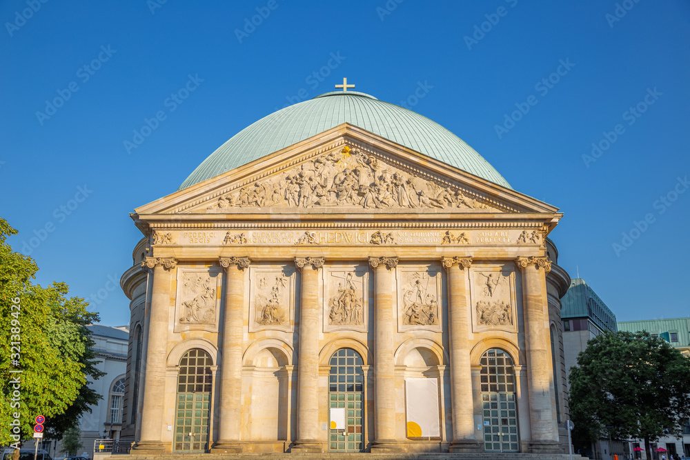 St. Hedwig's Cathedral on the Bebelplatz in Berlin, Germany