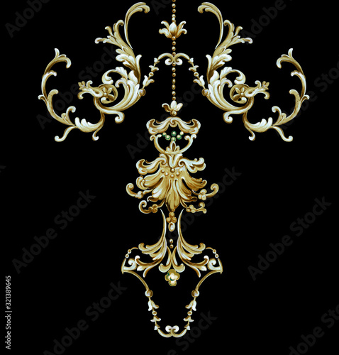 Decorative abstract composition in Baroque style