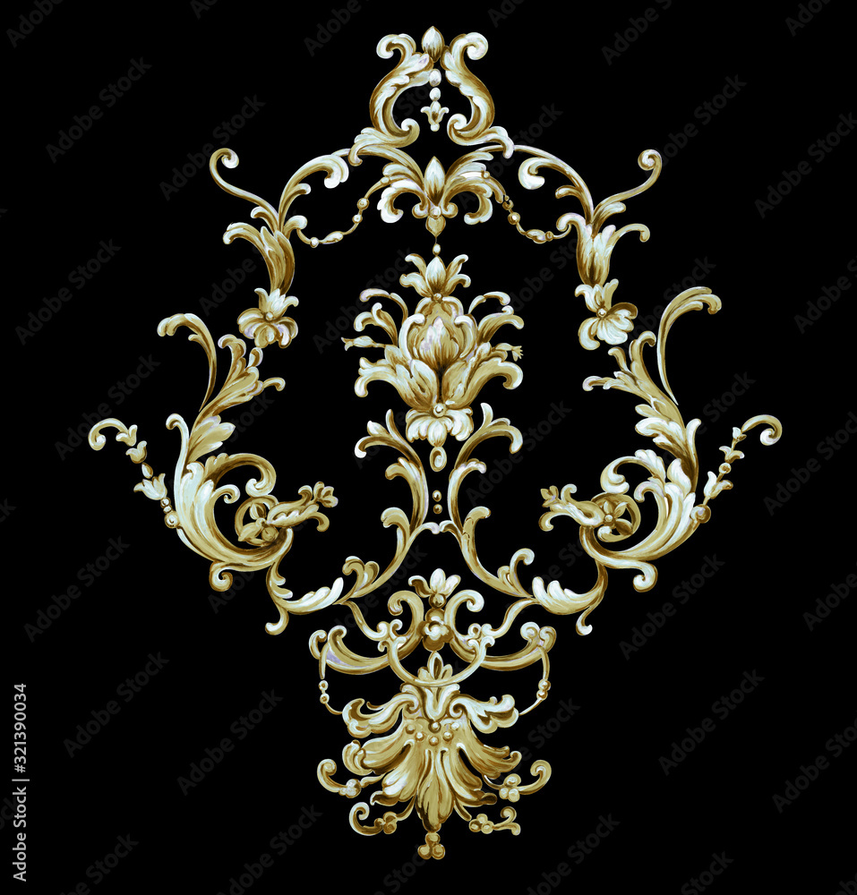 Decorative abstract composition in Baroque style Decorative abstract composition in Baroque style