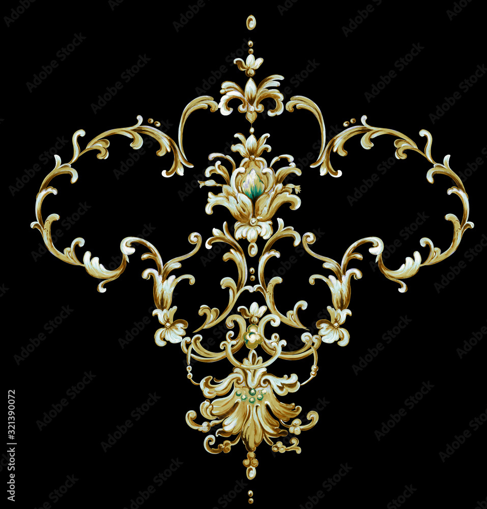 Decorative abstract composition in Baroque style Decorative abstract composition in Baroque style