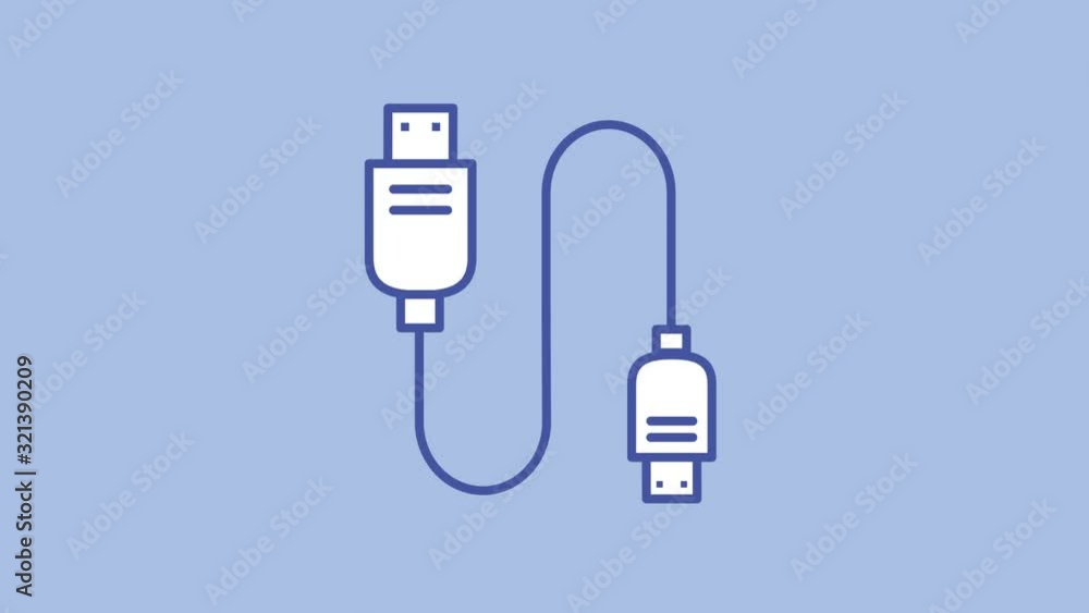 USB line icon on the Alpha Channel USB line icon on the Alpha Channel
