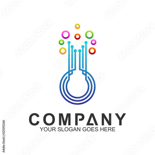 creative lab logo for technology and science