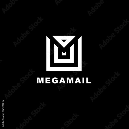 Mega Mail Abstract Logo Design