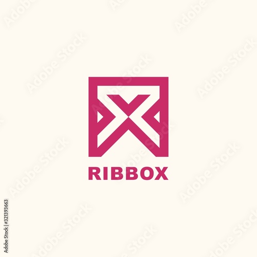 Ribbon Box Abstract Logo Design