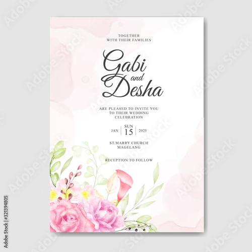 watercolor wedding invitation template