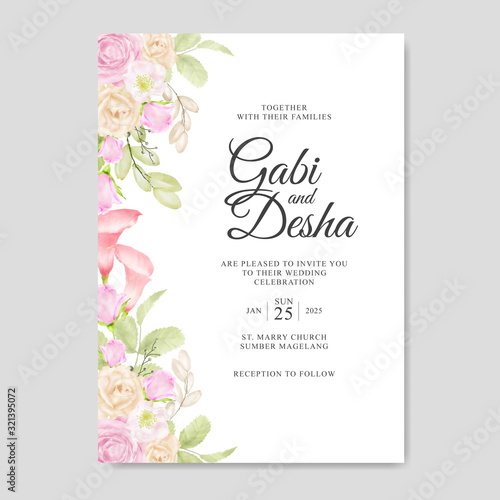 watercolor wedding invitation template