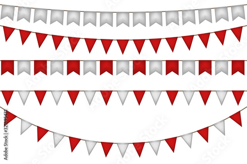 Garlands with flags for party.