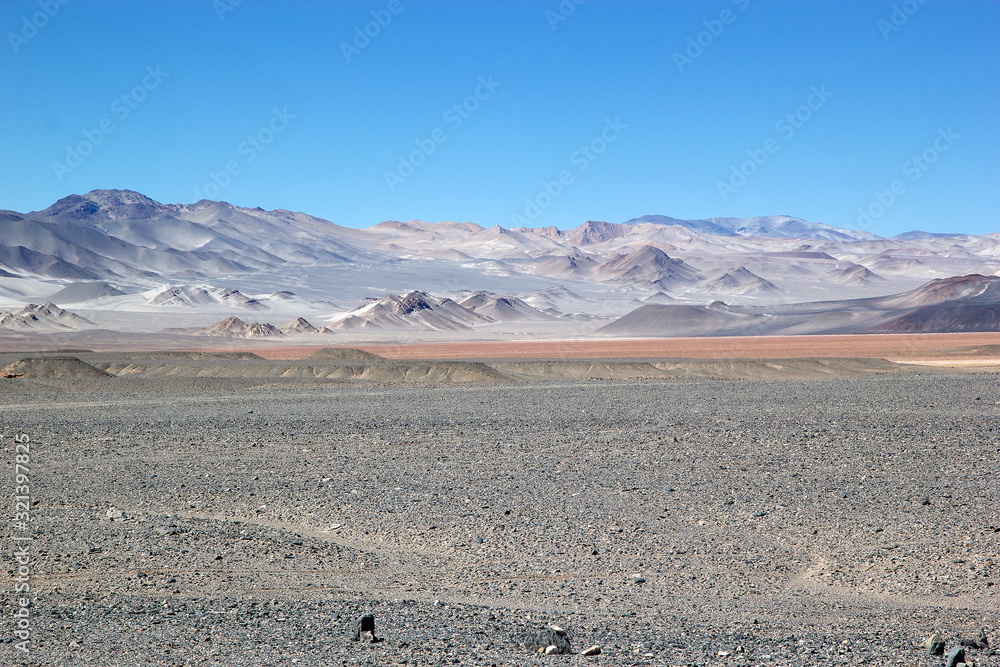 The lava field at the volcano Caraci Pampa at the Puna de Atacama, Argentina