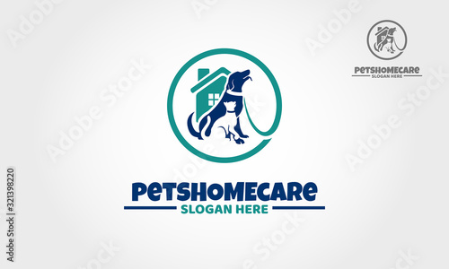 Pets Home Care Vector Logo Template. A modern and stylish logo template for your pets related business or project. 