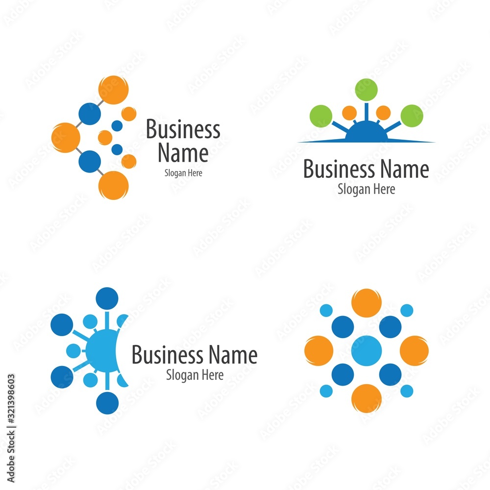 Fototapeta premium Molecule logo vector icon