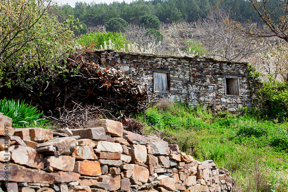 A very old and ruined house in the countryside A very old and ruined house in the countryside