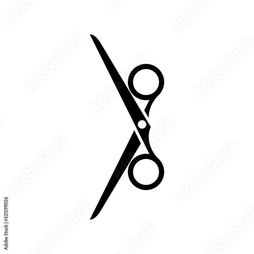 scissor icon design vector logo template EPS 10