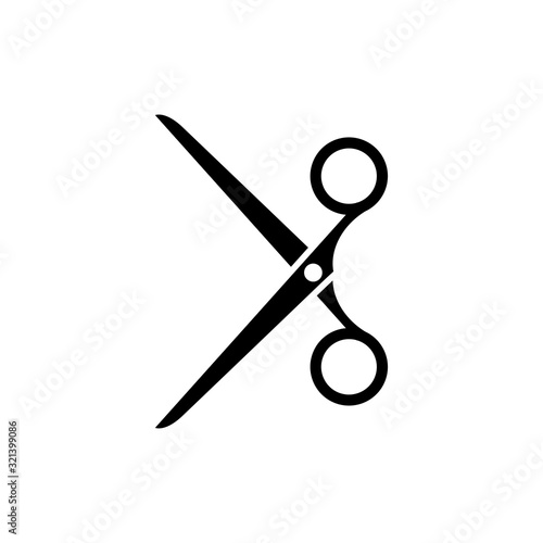 scissor icon design vector logo template EPS 10