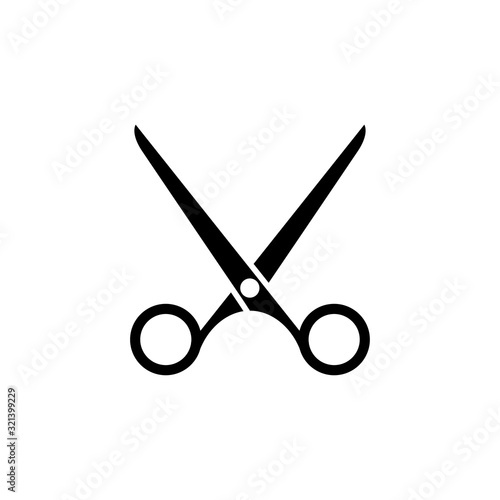 scissor icon design vector logo template EPS 10
