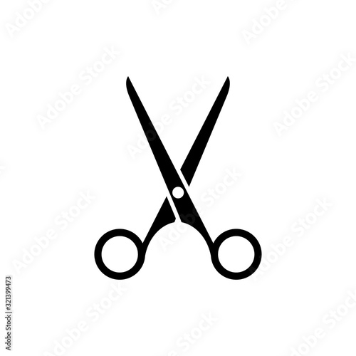 scissor icon design vector logo template EPS 10