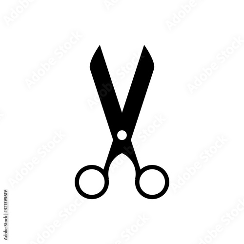 scissor icon design vector logo template EPS 10
