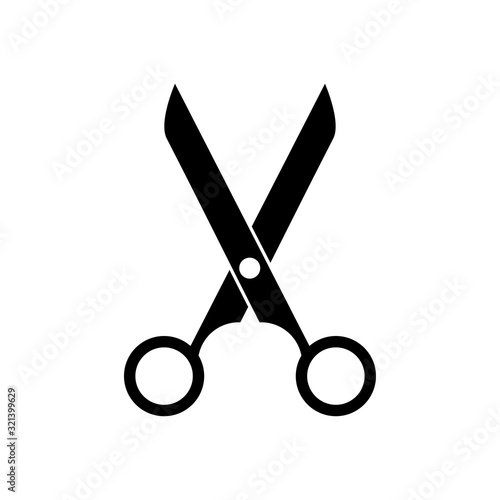 scissor icon design vector logo template EPS 10