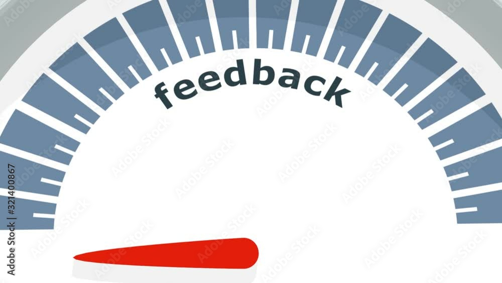 Feedback Position Indicator Customer feedback level scale with arrow. The measuring device icon ...