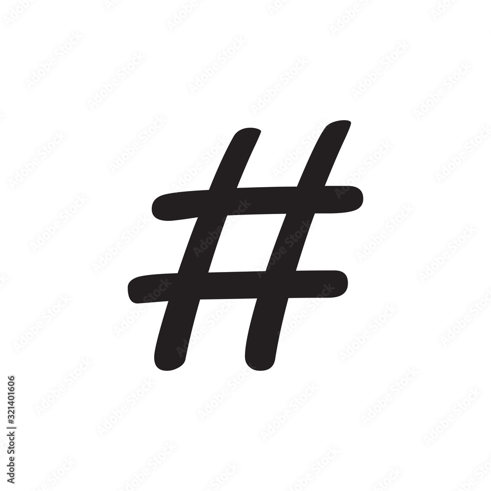 Obraz premium hashtag icon vector design logo template EPS 10