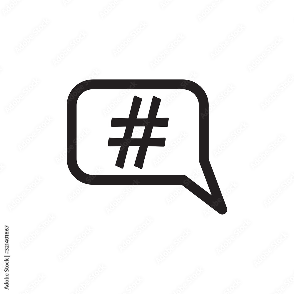 Obraz premium hashtag icon vector design logo template EPS 10