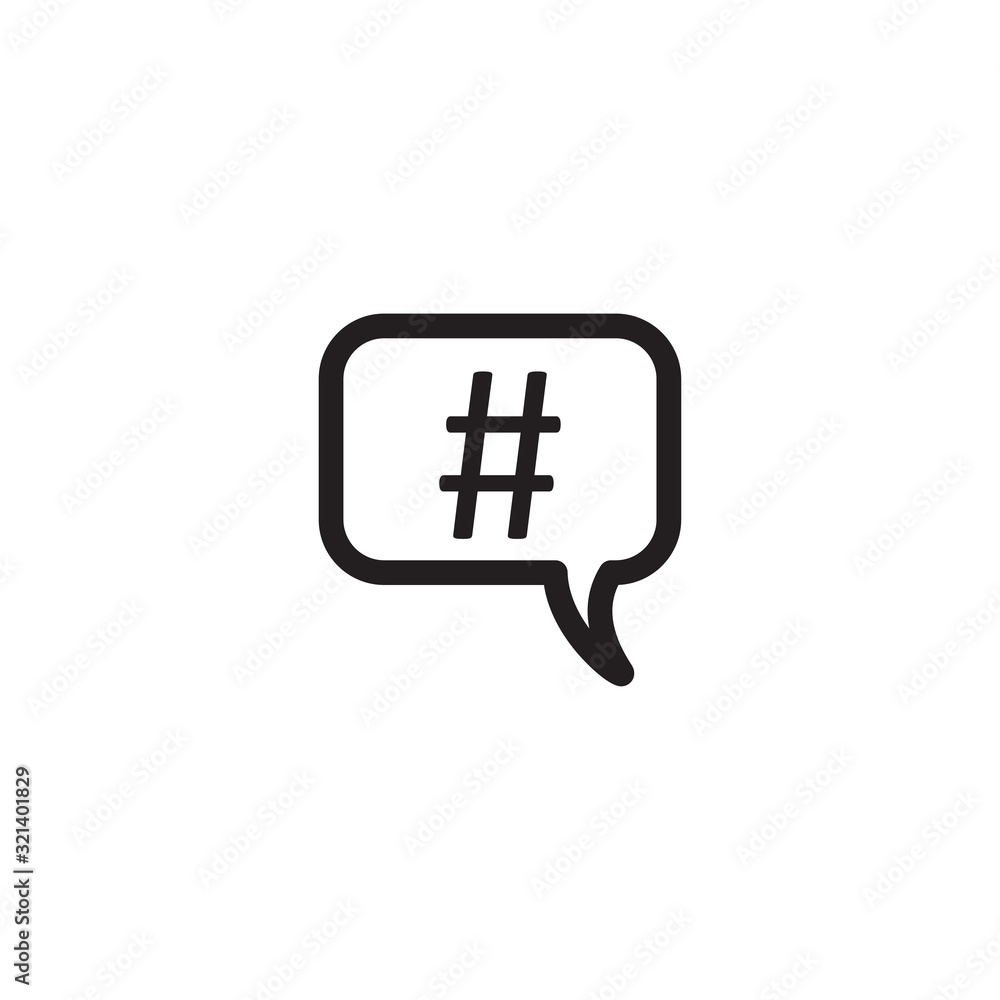 Fototapeta premium hashtag icon vector design logo template EPS 10