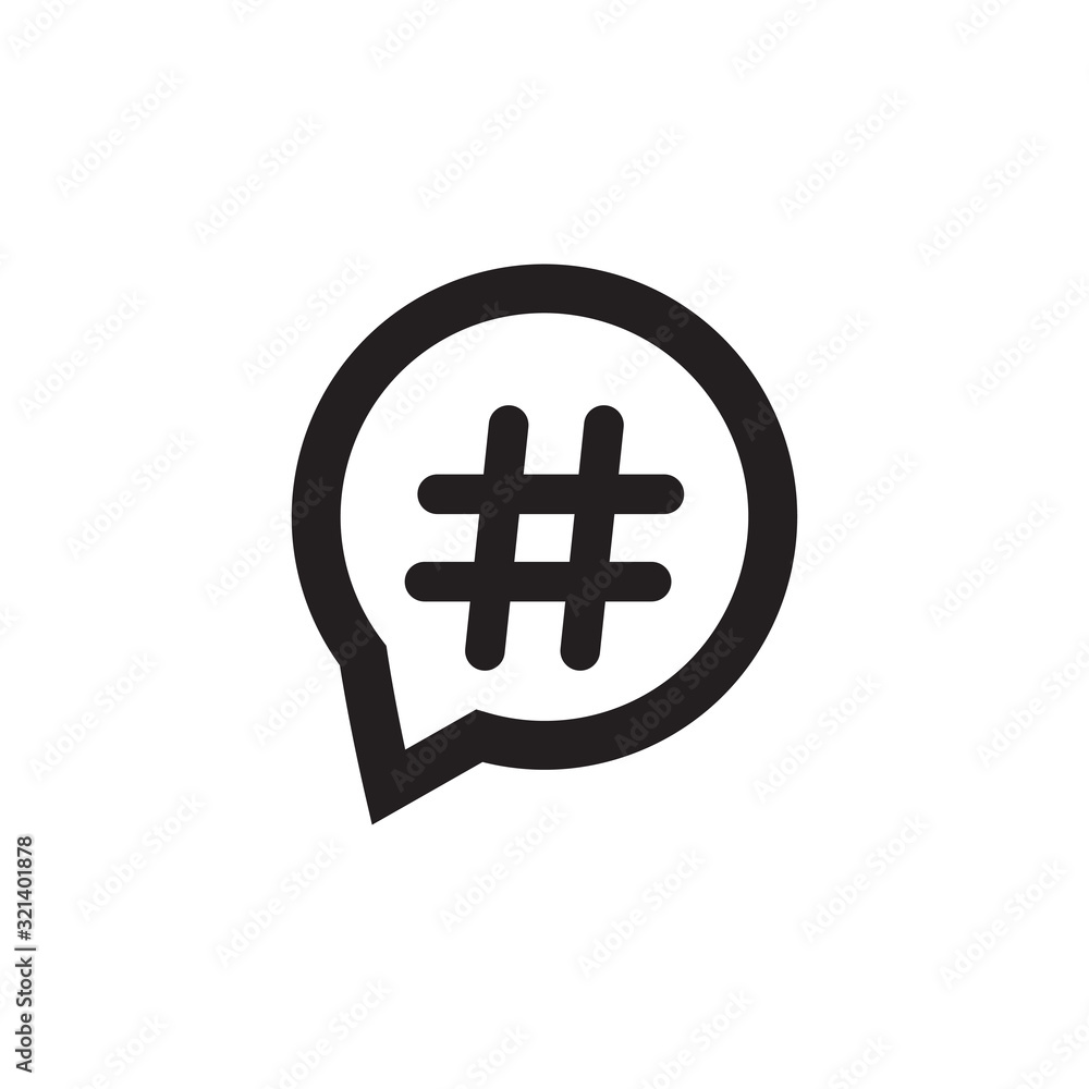 Obraz premium hashtag icon vector design logo template EPS 10