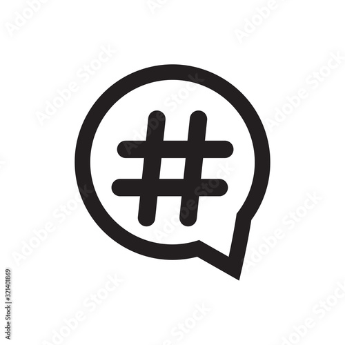 hashtag icon vector design logo template EPS 10