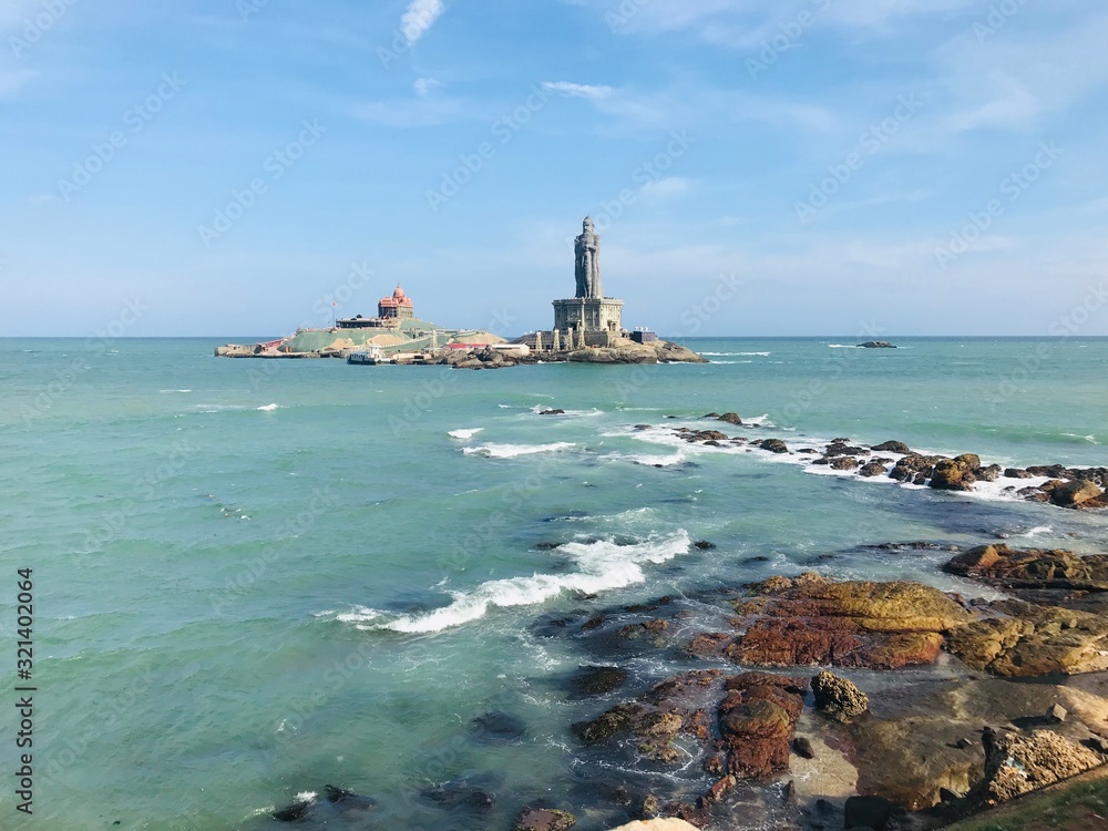 lighthouse on the coast of algarve portugal