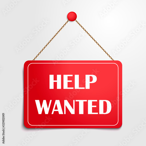 A red sign asking for help, which helps out in difficult times.