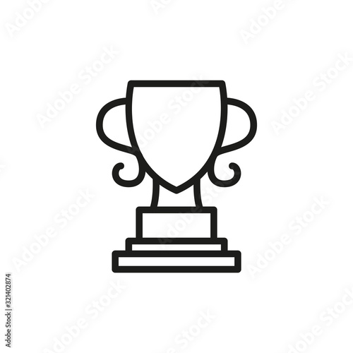 Simple trophy line icon.